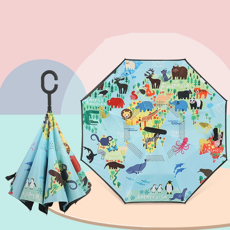 Discount Only Today 190 T Nylon Fabric Folding Reverse Umbrellas for Children's Double Layer Inverted Cartoon Rain Umbrellas
Discount Only Today 190 T Nylon Fabric Folding Reverse Umbrellas for Children's Double Layer Inverted Cartoon Rain Umbrellas