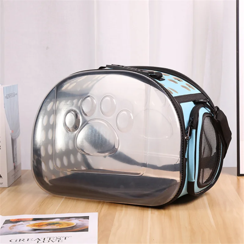 

Transparent Cat bag portable pet Transporter cat carrier foldable outside dog Backpack cat Carrying case space travel shoulder