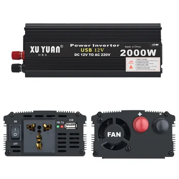 12V/24V to AC 220V 2000W Car Inverter Power Voltage transformer Pure Sine Wave Rechargeable Power Inverter Converter with fan
12V/24V to AC 220V 2000W Car Inverter Power Voltage transformer Pure Sine Wave Rechargeable Power Inverter Converter with fan