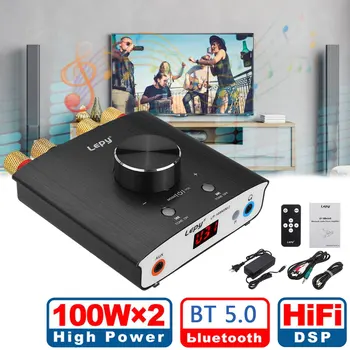 100W+100W Mini bluetooth 5.0 Digital Amplifier Hifi Stereo Home Audio Power Amp Car Amplifier DSP BT mini headphone class D
100W+100W Mini bluetooth 5.0 Digital Amplifier Hifi Stereo Home Audio Power Amp Car Amplifier DSP BT mini headphone class D