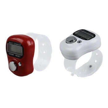 2 Pcs Mini LCD Electronic Digital Display Finger Hand Tally Counter Counting , White & Red 
2 Pcs Mini LCD Electronic Digital Display Finger Hand Tally Counter Counting , White & Red
