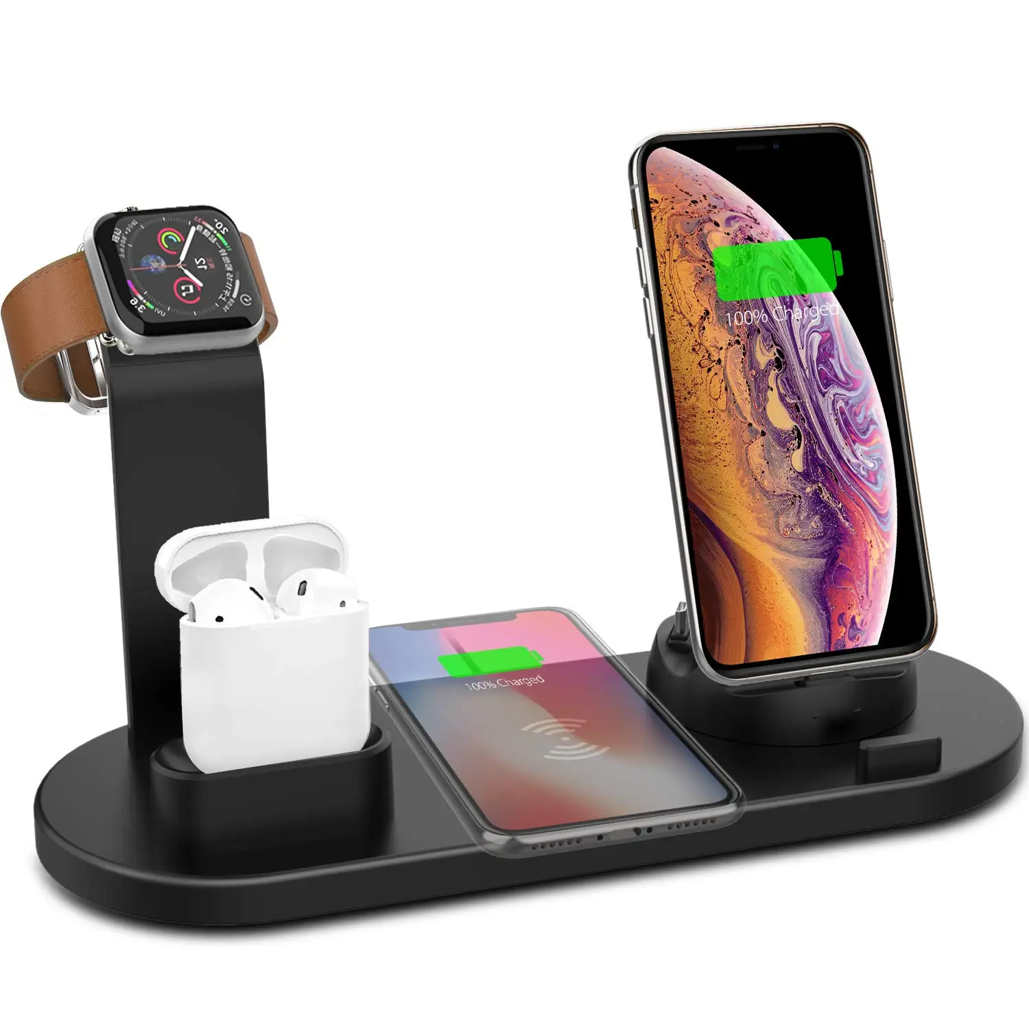 Wireless Charger 4 in 1 Wireless Charging Compatible with Apple Watch and Airpods Charging Station Qi Wireless Charging Stand
Wireless Charger 4 in 1 Wireless Charging Compatible with Apple Watch and Airpods Charging Station Qi Wireless Charging Stand