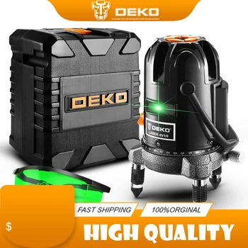 DEKO DKLL501 5 Lines 6 Points Laser Level Green Laser Lines Multipurpose Cross-Line Outdoor Tilt Mode Can be Used with Detector 
DEKO DKLL501 5 Lines 6 Points Laser Level Green Laser Lines Multipurpose Cross-Line Outdoor Tilt Mode Can be Used with Detector