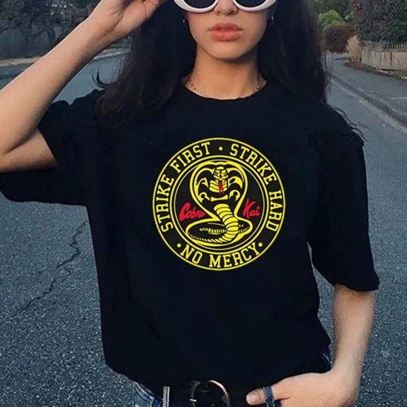 Fashionshow-JF Cobra Kai T Shirts King Of Snake Anime Summer Tops Fashion Cotton Casual Shirts Standard US Size Streetwear
Fashionshow-JF Cobra Kai T Shirts King Of Snake Anime Summer Tops Fashion Cotton Casual Shirts Standard US Size Streetwear