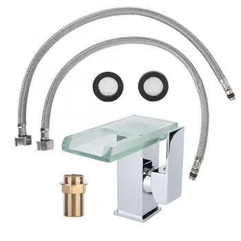 Basin Faucets 3-color LED Wide Mouth Waterfall Sink Basin Faucet Hot Cold Mixing Switch Tap G1/2 Bathroom Sink Faucet
Basin Faucets 3-color LED Wide Mouth Waterfall Sink Basin Faucet Hot Cold Mixing Switch Tap G1/2 Bathroom Sink Faucet