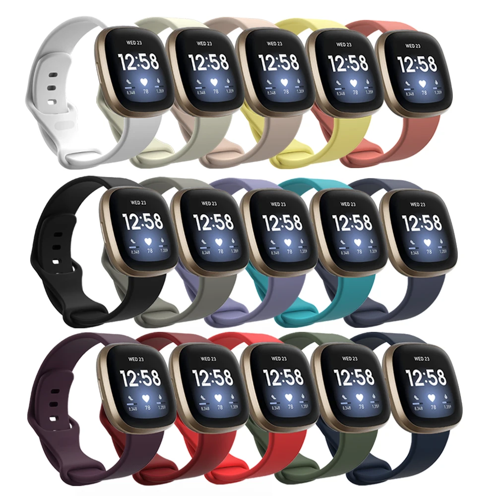 Silicone Wristband Compatible with Fitbit Versa 3/Fitbit Sense Watchstrap Replacement Bands for Versa3 Smart Watch
Silicone Wristband Compatible with Fitbit Versa 3/Fitbit Sense Watchstrap Replacement Bands for Versa3 Smart Watch