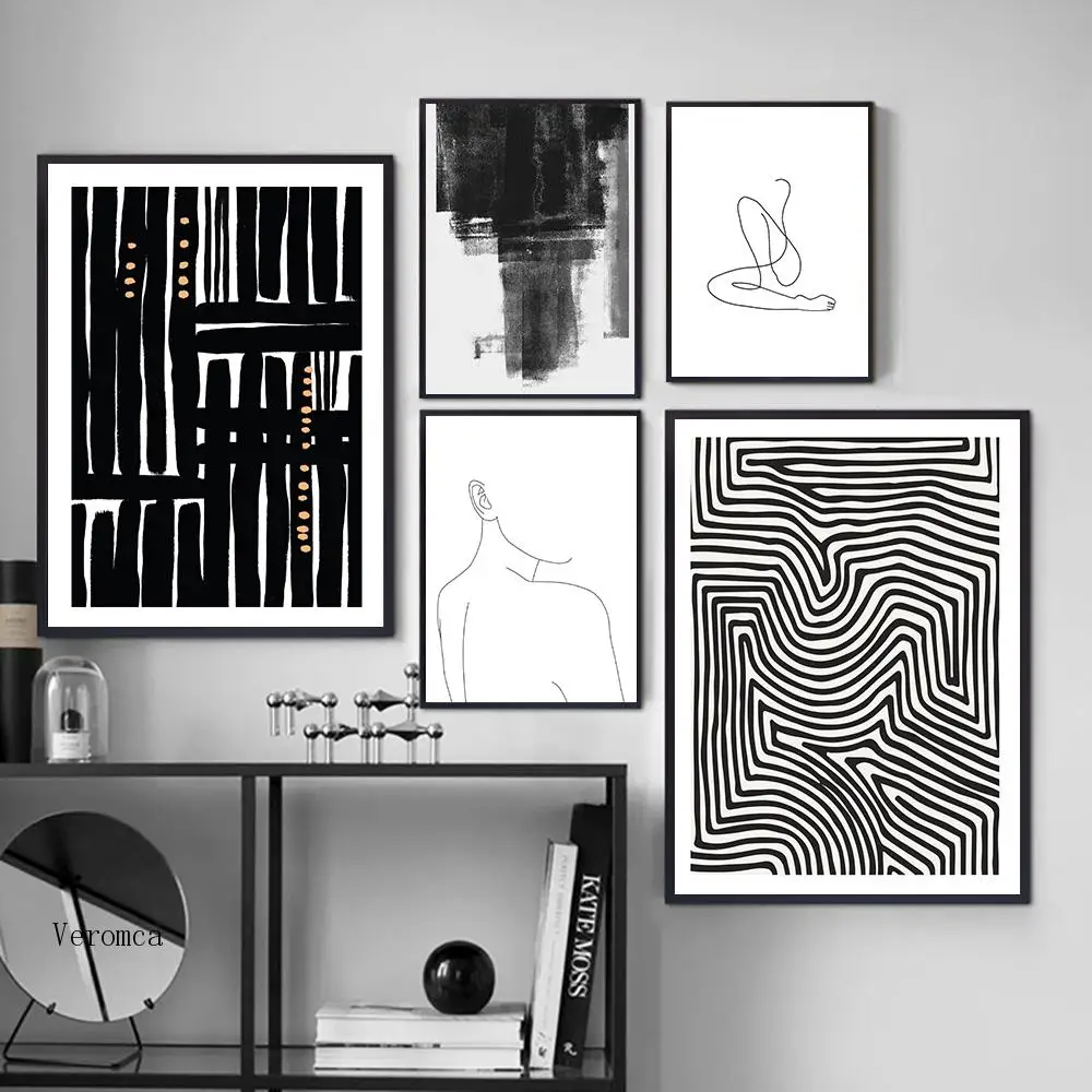 Abstract Stripe Poster Black White Canvas Print Sexy Line Woman Wall Art Painting Picture Living Room Modern Home Decoration
Abstract Stripe Poster Black White Canvas Print Sexy Line Woman Wall Art Painting Picture Living Room Modern Home Decoration