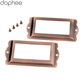 dophee 2Pcs 85*42mm Antique Brass Metal Label Pull Frame Handle File Name Card Holder For Furniture Cabinet Drawer Box Case Bin
dophee 2Pcs 85*42mm Antique Brass Metal Label Pull Frame Handle File Name Card Holder For Furniture Cabinet Drawer Box Case Bin