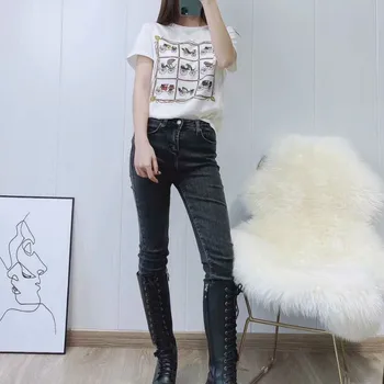 Women T-shirt 2020 Spring Loose Thin Skinny Heavyweight Silk Stitching T-shirt
Women T-shirt 2020 Spring Loose Thin Skinny Heavyweight Silk Stitching T-shirt