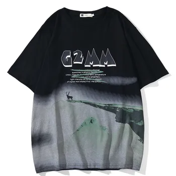 Women Mens Cliff Deer Print Short Sleeve T-Shirts Streetwear Hip Hop Casual Punk Rock Tshirts Men Fashion Hipster Tee Tops
Women Mens Cliff Deer Print Short Sleeve T-Shirts Streetwear Hip Hop Casual Punk Rock Tshirts Men Fashion Hipster Tee Tops