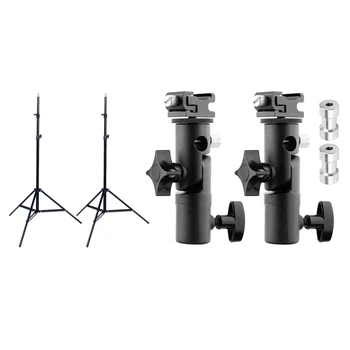 2Pack Camera Flash Speedlite Mount Swivel Light Stand Bracket with Umbrella Reflector Holder & 2x Professional Photo Photography
2Pack Camera Flash Speedlite Mount Swivel Light Stand Bracket with Umbrella Reflector Holder & 2x Professional Photo Photography
