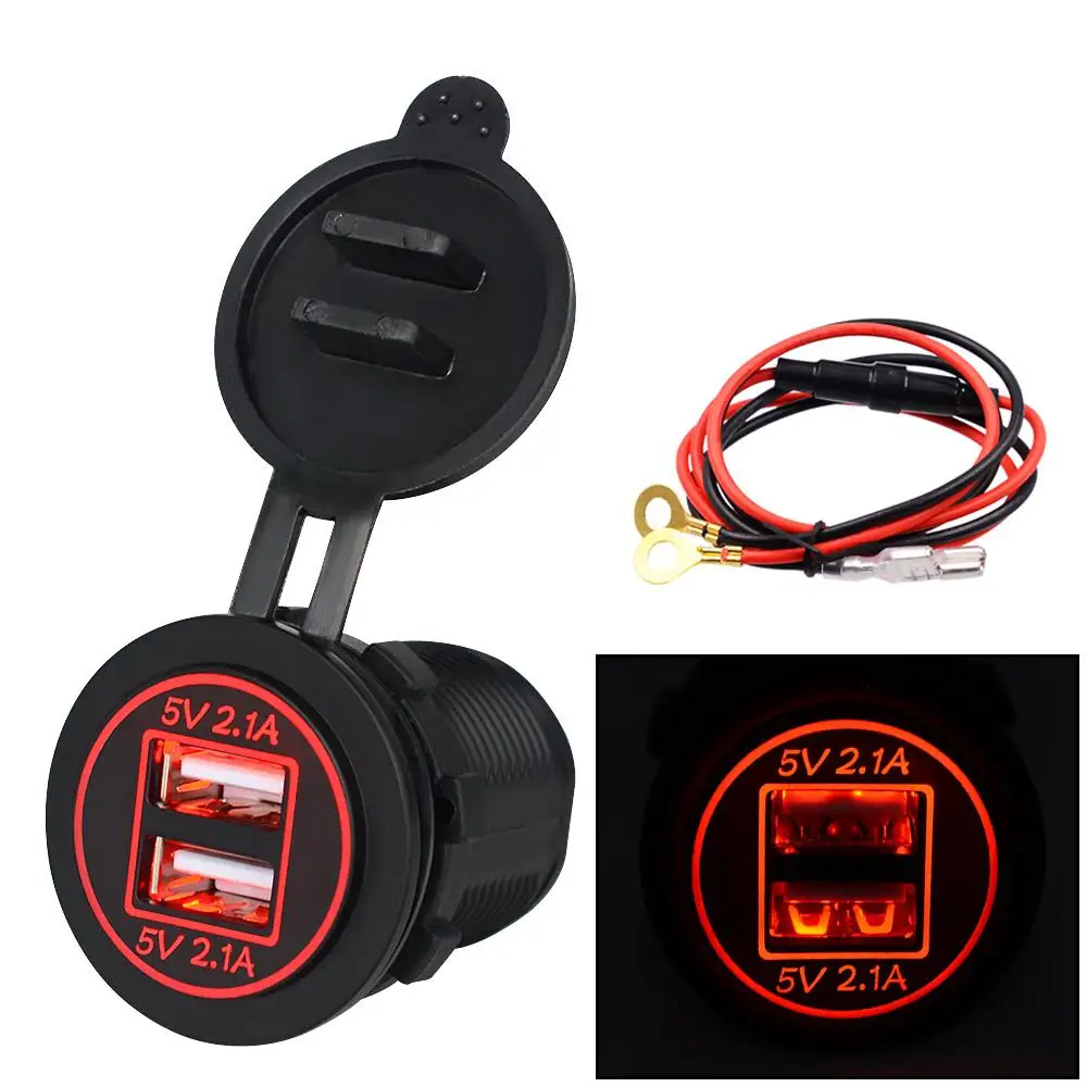 Dragonpad Universal Car Charger USB Vehicle DC12V-24V Waterproof Dual USB Charger 2 Port Power Socket 3 Colors
Dragonpad Universal Car Charger USB Vehicle DC12V-24V Waterproof Dual USB Charger 2 Port Power Socket 3 Colors