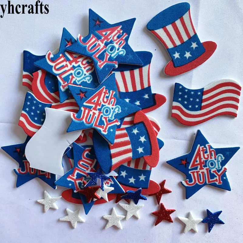 

1bag(15-250PCS)/LOT,July 4th foam stickers independence Day Holiday project Fourth of July Kindergarten crafts Home decoration