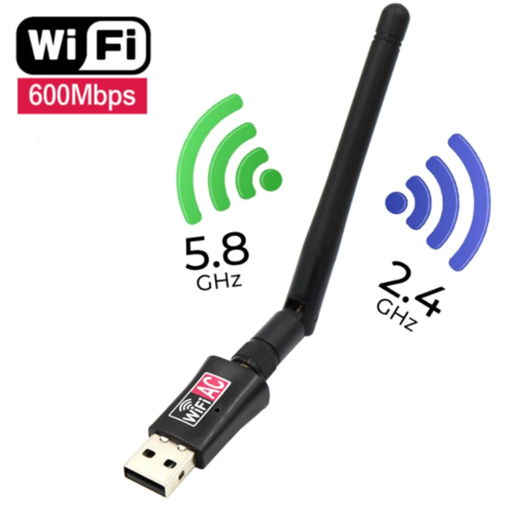 WIFI Adapter USB Dual Band 600Mbps 2.4G/5.8GHz WiFi Wireless Network lan Adapter With Rotatable Antenna
WIFI Adapter USB Dual Band 600Mbps 2.4G/5.8GHz WiFi Wireless Network lan Adapter With Rotatable Antenna