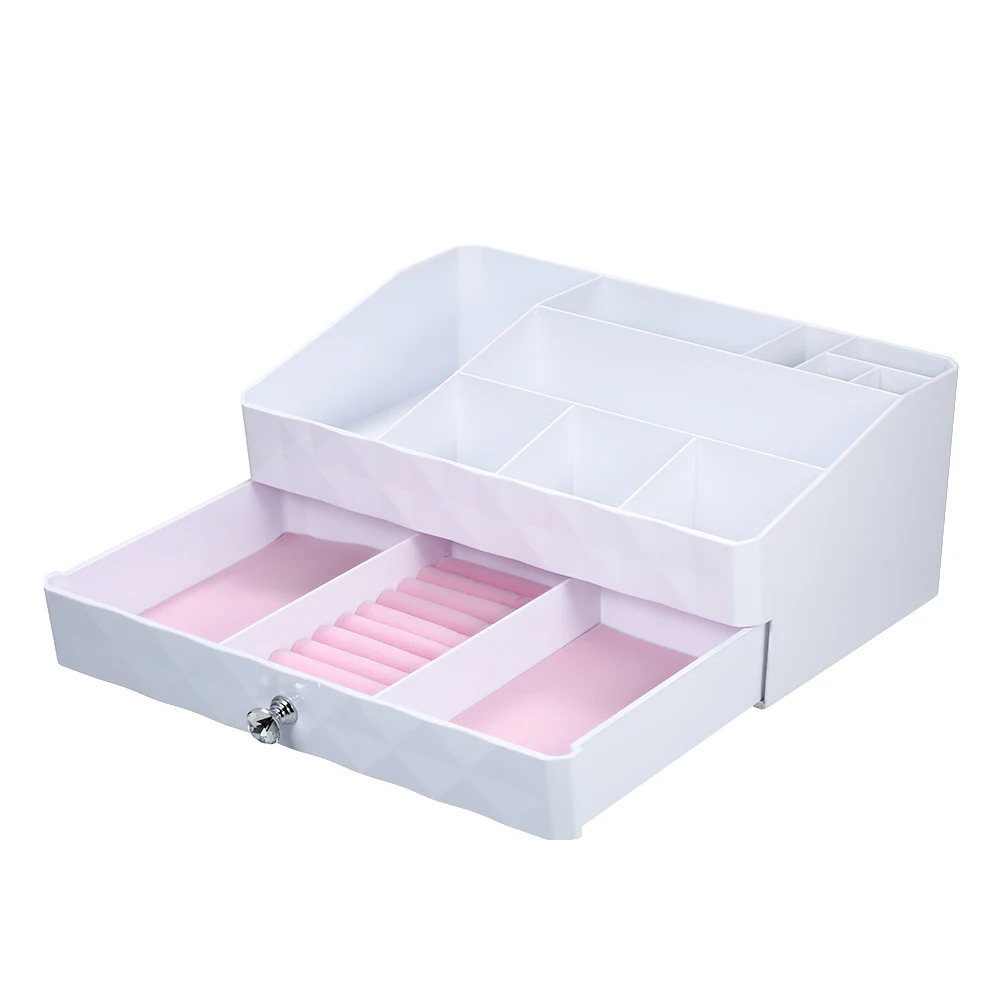 Hot Plastic Makeup Organizer Storage Box for Jewelry Cosmetic Brushes Lipsticks Holder with Drawer 10 Grids Desktop Storage Case
Hot Plastic Makeup Organizer Storage Box for Jewelry Cosmetic Brushes Lipsticks Holder with Drawer 10 Grids Desktop Storage Case
