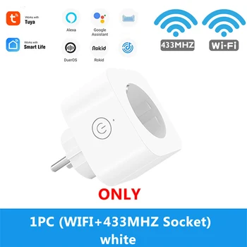 WIFI +RF 433MHZ Wireless Remote Socket Smart Timer Plug Voice Control EU Home Fire Retardant PC Smart Power Socket Smart Life
WIFI +RF 433MHZ Wireless Remote Socket Smart Timer Plug Voice Control EU Home Fire Retardant PC Smart Power Socket Smart Life