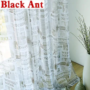 Classic Newspapers Printed Voile Curtain Modern Simple Window Screen Panel for Living Room Kitchen Sheer Tulle Cortinas T227T2
Classic Newspapers Printed Voile Curtain Modern Simple Window Screen Panel for Living Room Kitchen Sheer Tulle Cortinas T227T2