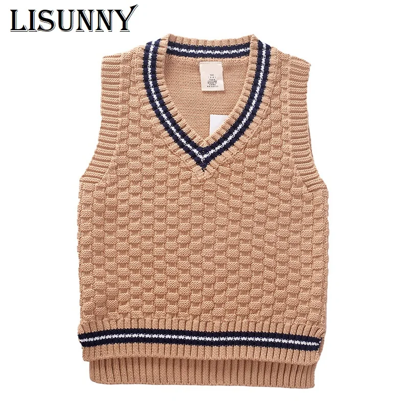 2019 Preppy Style Autumn Baby Boys v-Neck Knit vest Kids Pullover student Sweaters Vest Children Clothing Sleeveless Spring Coat
2019 Preppy Style Autumn Baby Boys v-Neck Knit vest Kids Pullover student Sweaters Vest Children Clothing Sleeveless Spring Coat