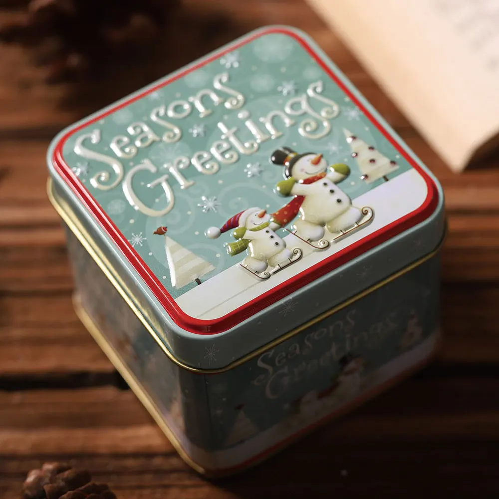 christmas candy box cute mini gift package tin box candy baking