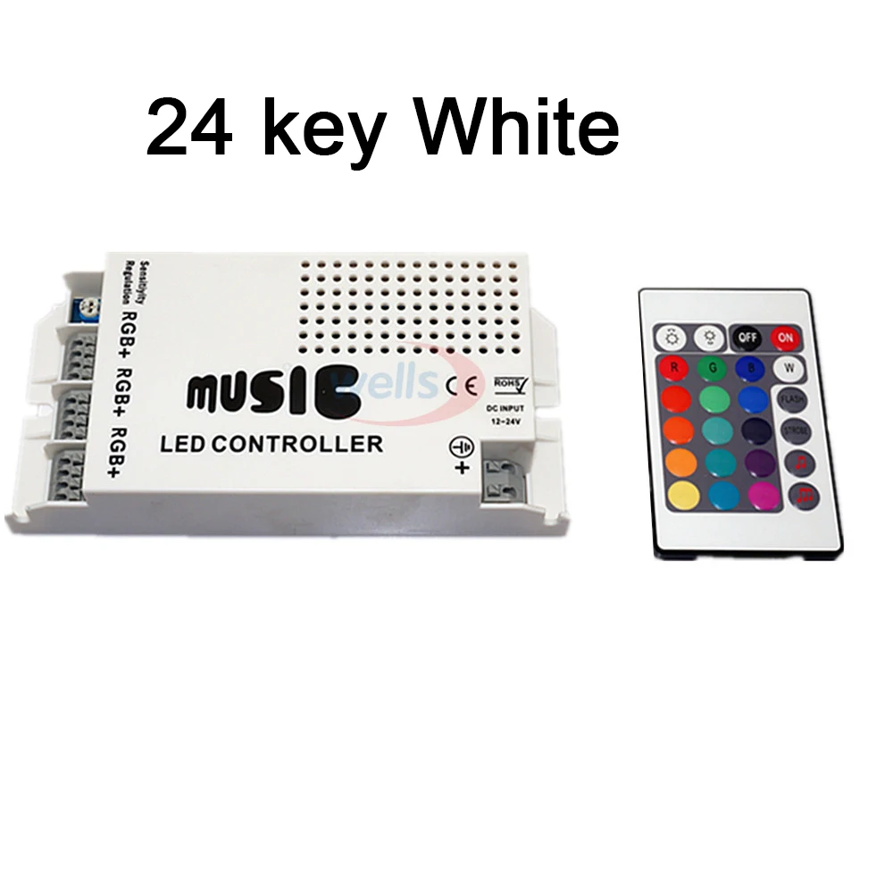 Music Sound LED Controller 3 CH 9A&24key IR Remote music RGB controller DC12V-24V& RF Remote For Led Strip light
Music Sound LED Controller 3 CH 9A&24key IR Remote music RGB controller DC12V-24V& RF Remote For Led Strip light