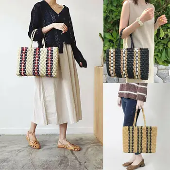 New Fashion Women Boho Woven Handbag Tote Shoulder Bags Beach Casual Straw Wicker Bag Hot
New Fashion Women Boho Woven Handbag Tote Shoulder Bags Beach Casual Straw Wicker Bag Hot