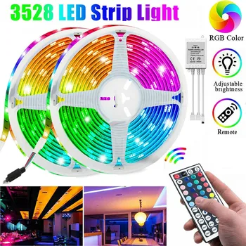 10M 3528 SMD RGB 600 LED Strip Light String Tape+44 Key IR Remote Control for Home Garden Decor Holiday Flexible String Lighting
10M 3528 SMD RGB 600 LED Strip Light String Tape+44 Key IR Remote Control for Home Garden Decor Holiday Flexible String Lighting