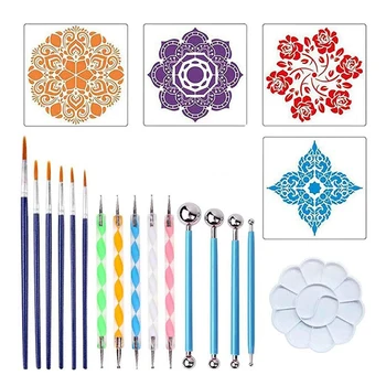 20 Pcs Mandala Dotting Tools Set Mandala Painting Dotting Stencils Kit for Art Rock Painting
20 Pcs Mandala Dotting Tools Set Mandala Painting Dotting Stencils Kit for Art Rock Painting