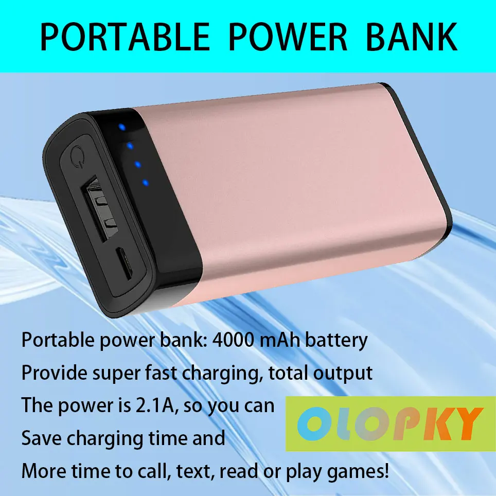 Portable charger mobile power USB battery pack 4000 mAh-suitable for Apple iPhone 13 12 11 XR XS X 8 etc... | Электроника