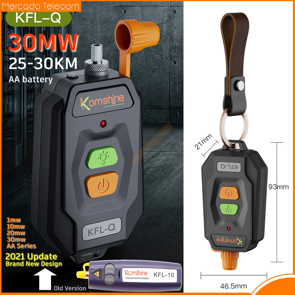 KFL-Q-30 VFL 30mW Mini Optical Fiber Cable Tester KFL-Q KFL 25-30km Range 650nm Red Laser Pen Fiber Optic Visual Fault Locator
KFL-Q-30 VFL 30mW Mini Optical Fiber Cable Tester KFL-Q KFL 25-30km Range 650nm Red Laser Pen Fiber Optic Visual Fault Locator
