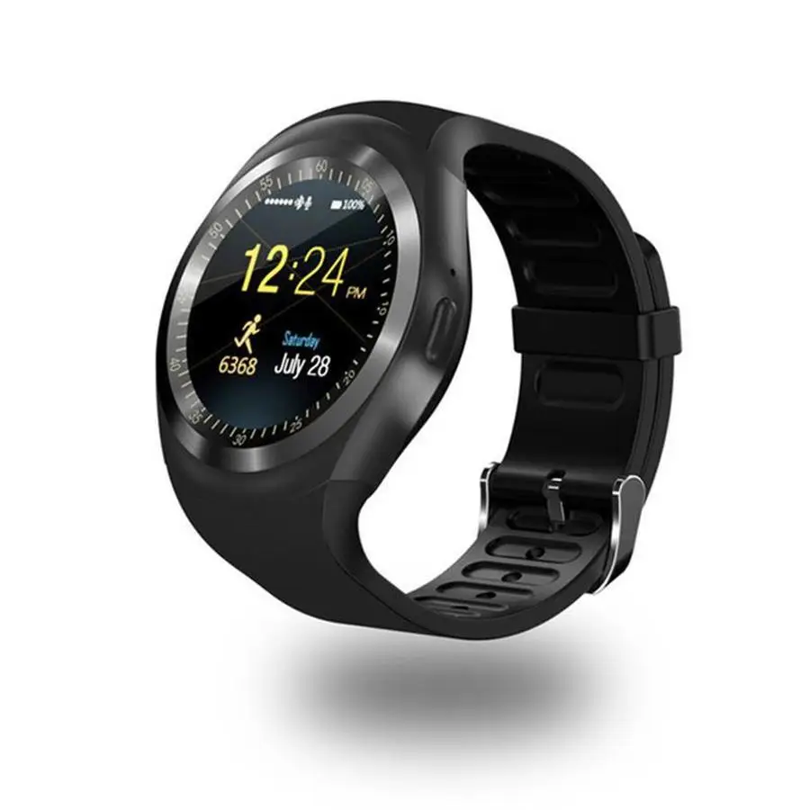 Смарт часы Y1 телефон сенсорный экран 1 2 дюйма Bluetooth MP3 sim карта tf детский