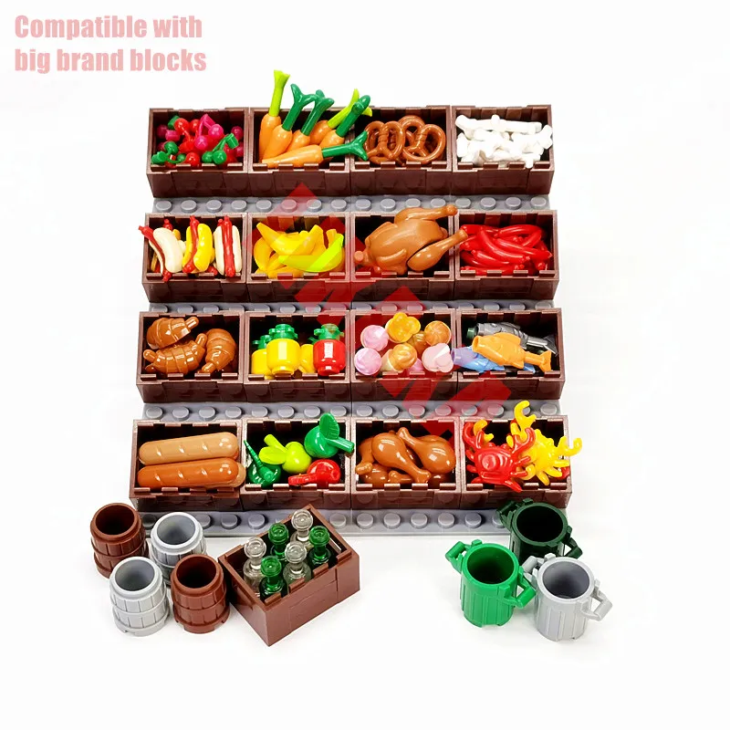 Full Set DIY Toys Compatible Building Blocks MOC Parts for Creative Mini Food Display Fruit Bread Turkey Bricks Accessories
Full Set DIY Toys Compatible Building Blocks MOC Parts for Creative Mini Food Display Fruit Bread Turkey Bricks Accessories