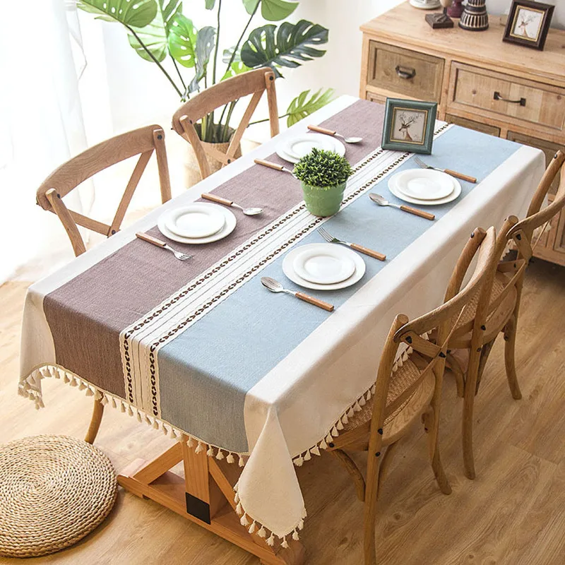 Plaid Decorative Linen Table cloth With Tassel Waterproof Oilproof Thick Rectangular Wedding Dining Table Cover Tea Tablecloth
Plaid Decorative Linen Table cloth With Tassel Waterproof Oilproof Thick Rectangular Wedding Dining Table Cover Tea Tablecloth