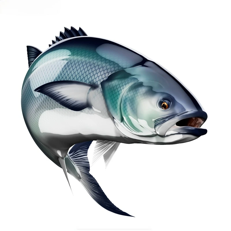 

Lifelike Blue Fish Fishing Car Stickers Auto Decals 3d Car Styling Motorcycle Car Decal Accessories