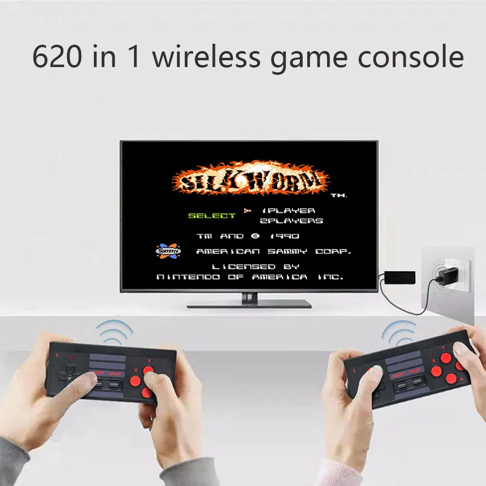 Built In 620 Games Mini TV Video Game Console With Two Wireless Controller Dual Players Retro Game Player
Built In 620 Games Mini TV Video Game Console With Two Wireless Controller Dual Players Retro Game Player
