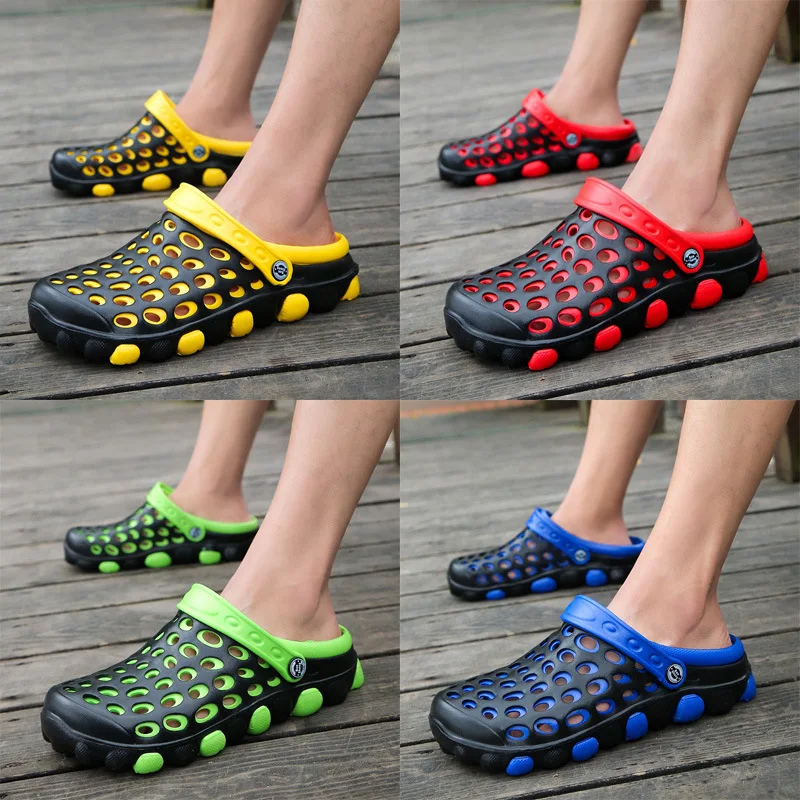 Porous Shoes Men's Summer Hollow out Sandals Slippers Korean-style Soft-Sole Anti-slip Sandals Closed-toe Leisure Slippers Fashi
Porous Shoes Men's Summer Hollow out Sandals Slippers Korean-style Soft-Sole Anti-slip Sandals Closed-toe Leisure Slippers Fashi