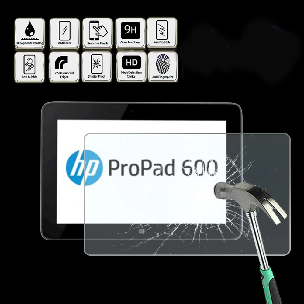 Tablet Tempered Glass Screen Protector Cover for HP ProPad 600 10.1" - Ultra-thin Screen Film Protector Guard Cover
Tablet Tempered Glass Screen Protector Cover for HP ProPad 600 10.1" - Ultra-thin Screen Film Protector Guard Cover