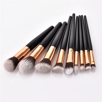 10Pcs\Set Makeup Brushes Set Black gold Handle For Women Foundation Lip Eye Liner maquiagem Make up Brushes Beauty Tools Kit
10Pcs\Set Makeup Brushes Set Black gold Handle For Women Foundation Lip Eye Liner maquiagem Make up Brushes Beauty Tools Kit