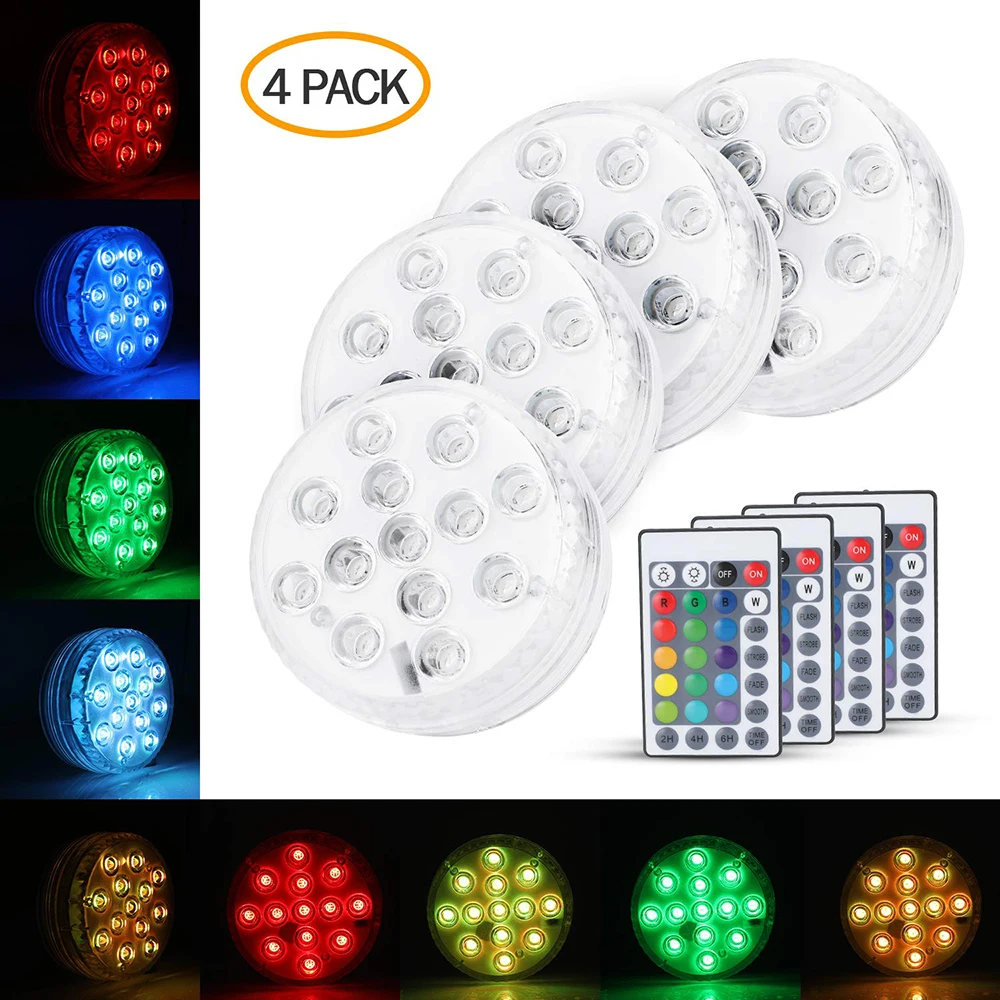 Underwater Led Light Submersible LED Light With Remote Timing Function 16 color IP68 Waterproof Aquarium Light LED Night D40
Underwater Led Light Submersible LED Light With Remote Timing Function 16 color IP68 Waterproof Aquarium Light LED Night D40