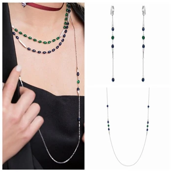 Luxury Candy-colored Cubic Zirconia Pearl Necklace Pendant Earring Necklace Jewelry Set Water Drop December Bride Wedding Women
Luxury Candy-colored Cubic Zirconia Pearl Necklace Pendant Earring Necklace Jewelry Set Water Drop December Bride Wedding Women