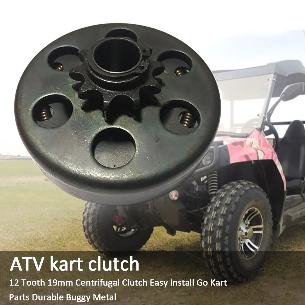 12 Tooth 19mm Easy Install Buggy Assembly Go Kart Parts Coupling Centrifugal Clutch Durable Professional Accessories Mini Bike
12 Tooth 19mm Easy Install Buggy Assembly Go Kart Parts Coupling Centrifugal Clutch Durable Professional Accessories Mini Bike