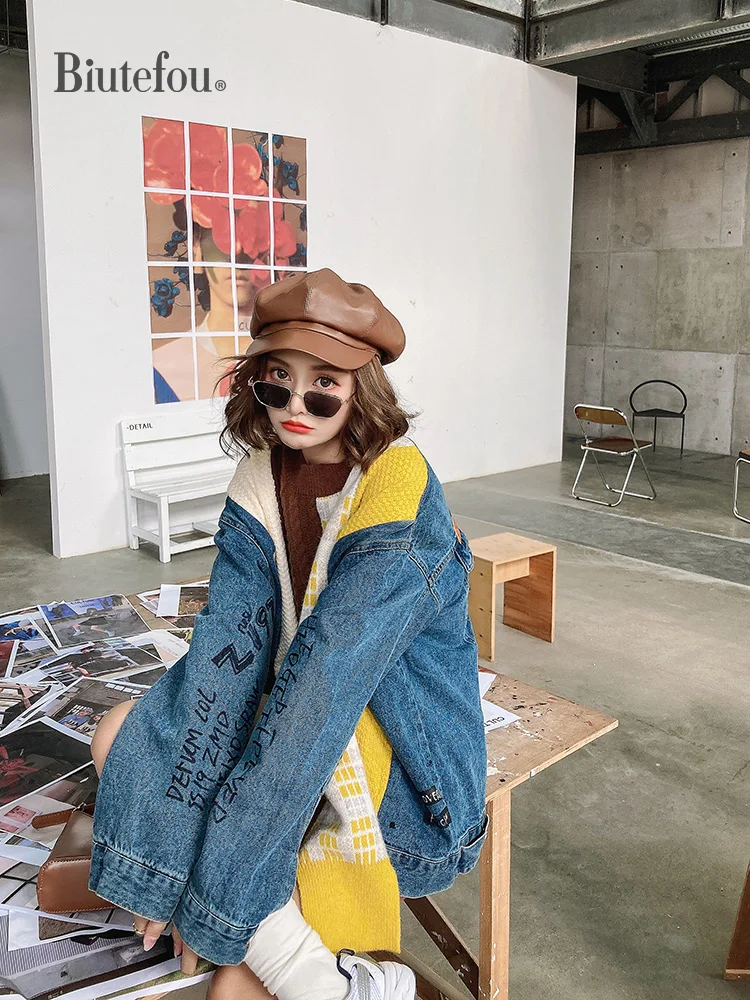2020 Autumn and Winter Women Street Style Loose Irregular Multicolor Patchwork Denim Jacket
2020 Autumn and Winter Women Street Style Loose Irregular Multicolor Patchwork Denim Jacket