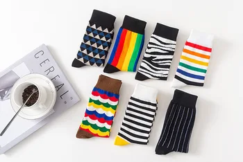 New Arrival Couple Socks MEN'S Socks Comfortable and Breathable Cotton Socks Street Style colorful Stripes And Plaids Skates So 
New Arrival Couple Socks MEN'S Socks Comfortable and Breathable Cotton Socks Street Style colorful Stripes And Plaids Skates So