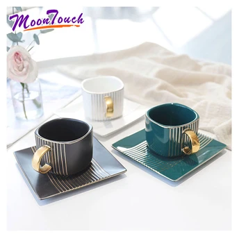 200ml European small luxury square vertical grain ceramic coffee cup saucer afternoon tea cup retro casual mug cappuccino cup
200ml European small luxury square vertical grain ceramic coffee cup saucer afternoon tea cup retro casual mug cappuccino cup
