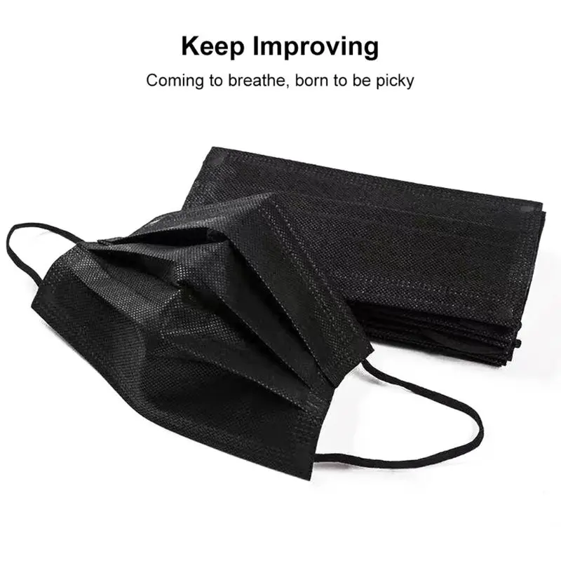 Disposable Non-Woven Black Face Mouth Mask 3 Layer Medical Anti-Dust Surgical
Disposable Non-Woven Black Face Mouth Mask 3 Layer Medical Anti-Dust Surgical