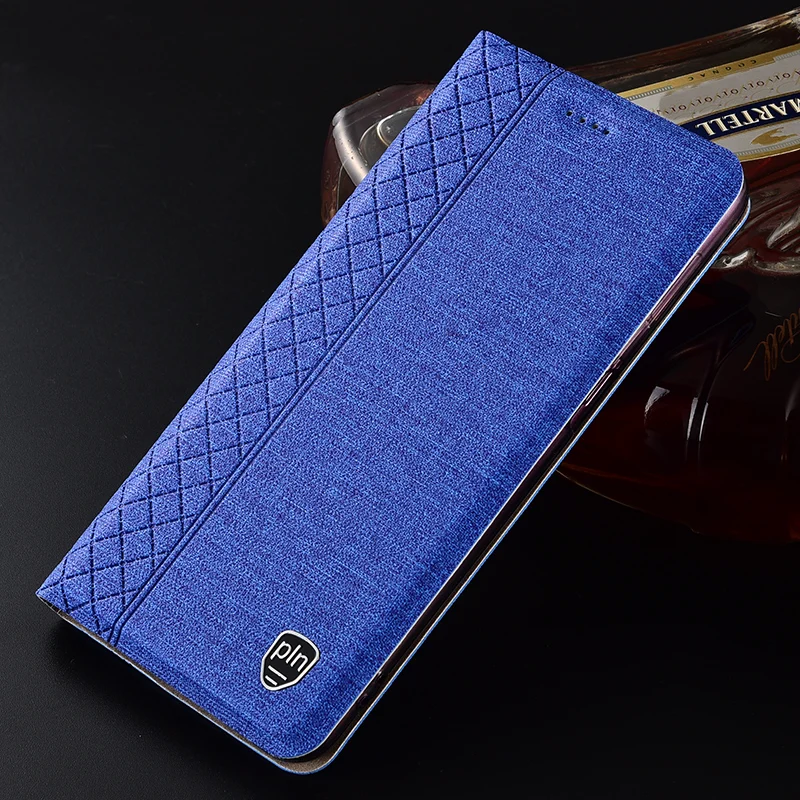 Фото Чехол-книжка для LG V50S ThinQ кожаный с тканевым узором | Мобильные телефоны и