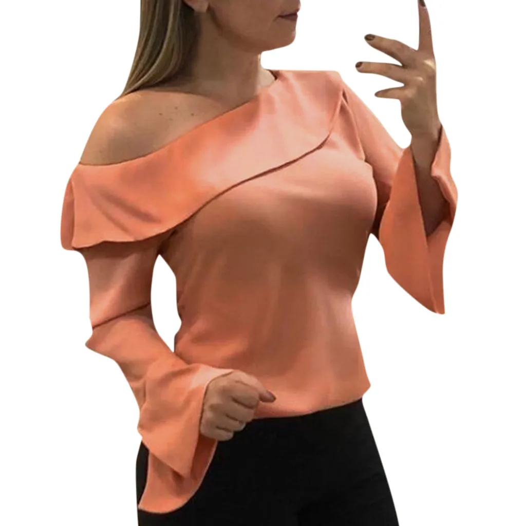 Women's Casual Long Sleeves Slim Fit Chiffon Off Shoulder Solid Color Orange Thin Shirt Tops Blouse Autumn Winter Ladies Blouses
Women's Casual Long Sleeves Slim Fit Chiffon Off Shoulder Solid Color Orange Thin Shirt Tops Blouse Autumn Winter Ladies Blouses