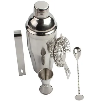 5pcs/set Stainless Steel Cocktail Shaker Kettle Bartender Shaker Drink Filterbar Tool Spoon Kit 250ml/350ml/550ml/750ml
5pcs/set Stainless Steel Cocktail Shaker Kettle Bartender Shaker Drink Filterbar Tool Spoon Kit 250ml/350ml/550ml/750ml