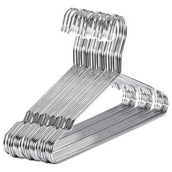 Hangers Stainless Steel 40 cm 20Pcs Hangers for Clothes Standard Notched Hanger Space Saving 
Hangers Stainless Steel 40 cm 20Pcs Hangers for Clothes Standard Notched Hanger Space Saving