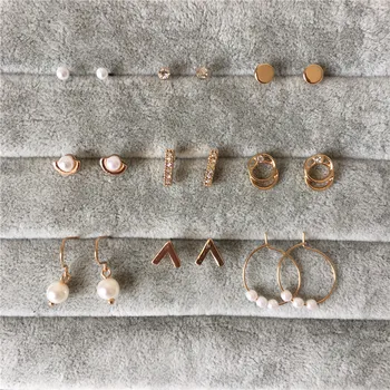 Gorgeous Pretty Gold Color Plating Small Arrow Pearl Circle 9 Pairs Stud Earrings For Women Girl Lovely Gorgeous Jewelry
Gorgeous Pretty Gold Color Plating Small Arrow Pearl Circle 9 Pairs Stud Earrings For Women Girl Lovely Gorgeous Jewelry
