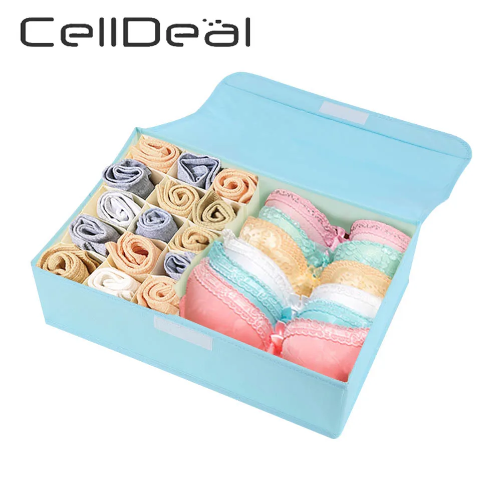 11/16 Grid Oxford Cloth Storage Box Folding With Cover Bra Underwear Home Stackable Drawer Organizer Multifunction Printing Box
11/16 Grid Oxford Cloth Storage Box Folding With Cover Bra Underwear Home Stackable Drawer Organizer Multifunction Printing Box